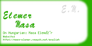 elemer masa business card